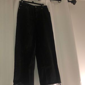 Wide leg top shop Moto jean